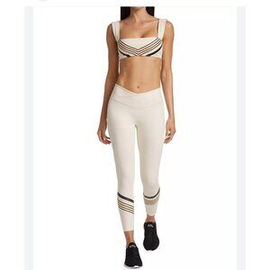 WEWOREWHAT WOMENS SET SPLICE MIDRISE TIGHTS LEGGINS, SPORTBRA, GYM, PILATES,